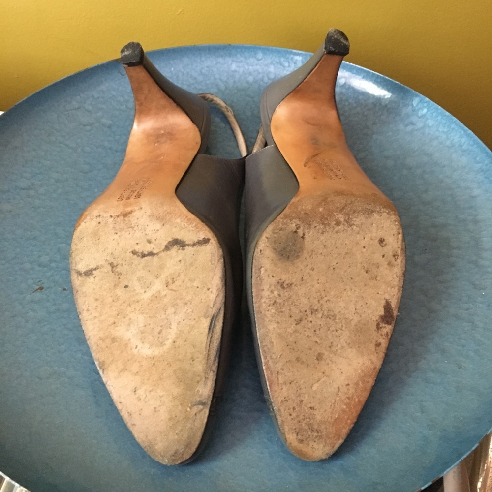 Leather slingbacks - Picture 5 of 6